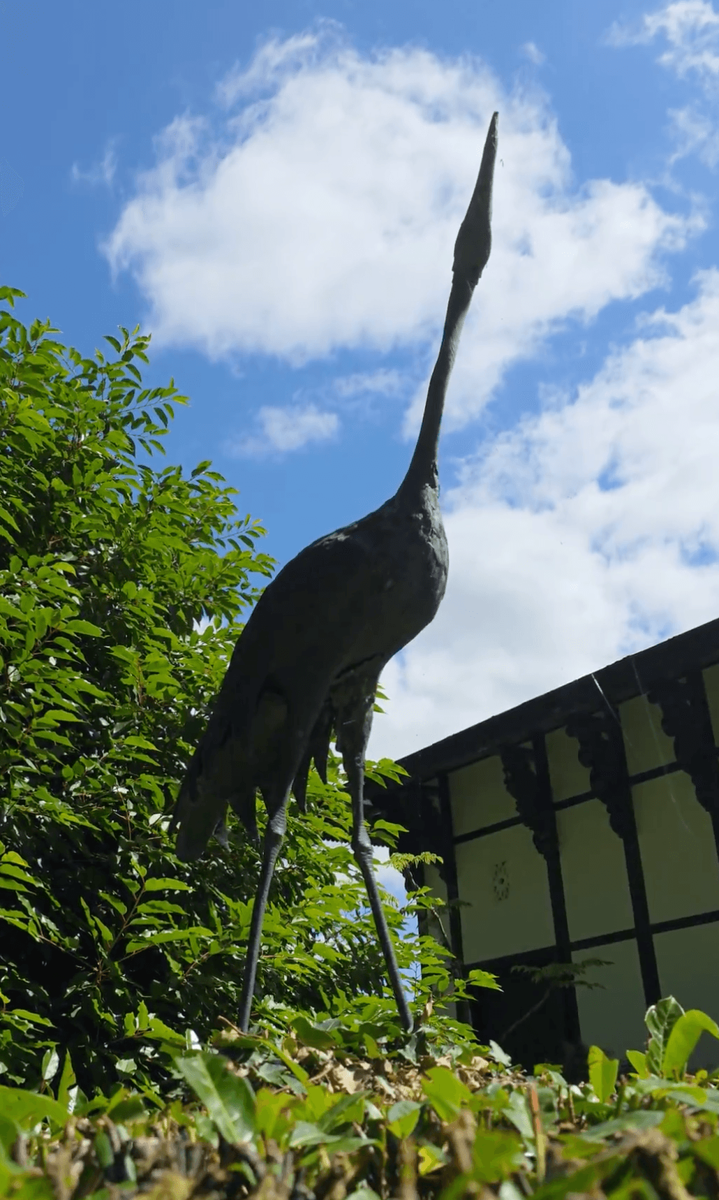 Bird sculpture at Larmer Tree Gardens